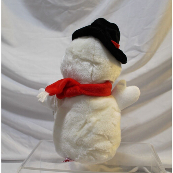 ty Beanie Buddy 12" Snowball the Snowman with Red Scarf Black Hat 2001 Vintage - Picture 2 of 6